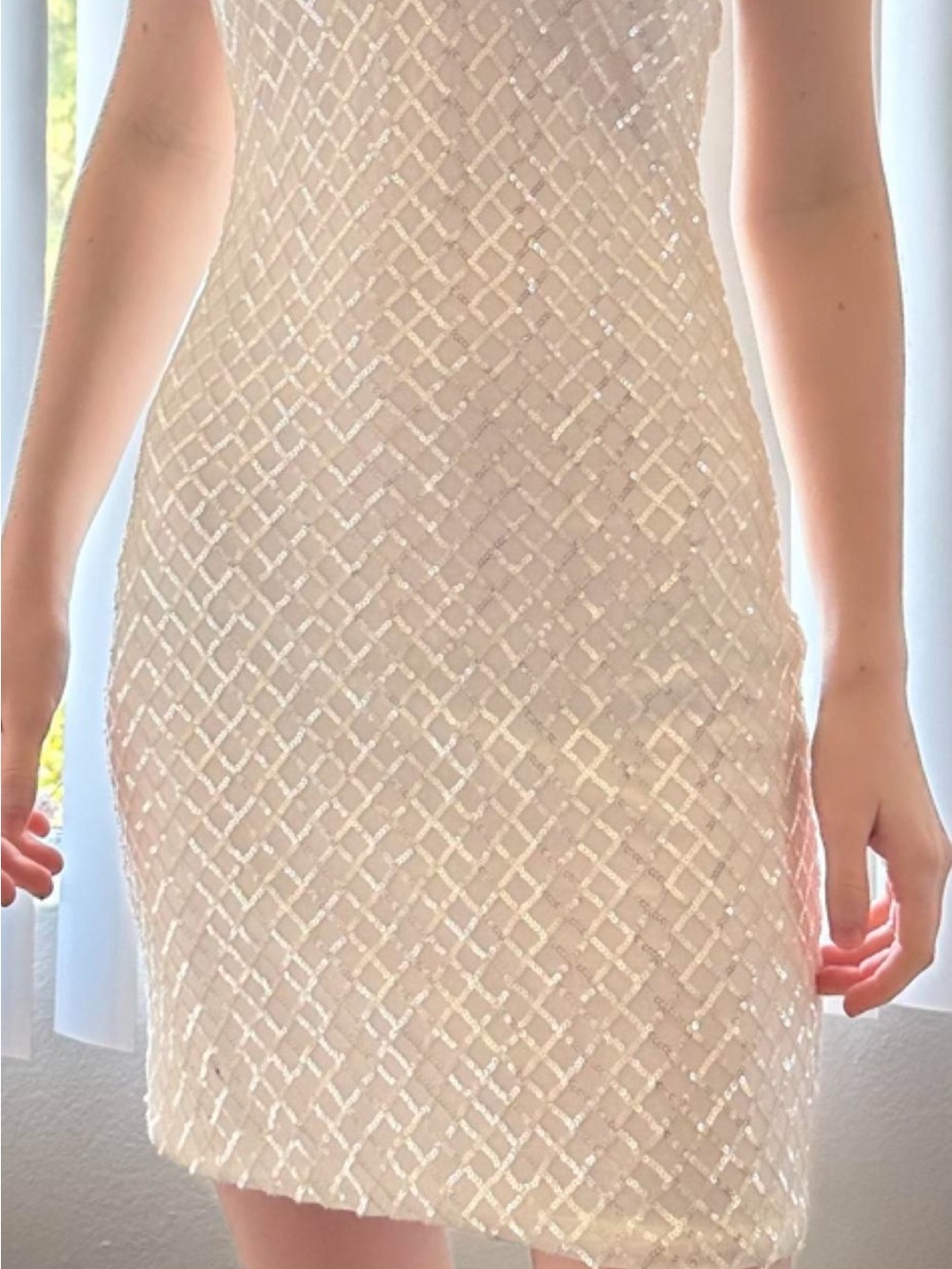 Windsor Ivory Sequin Mini Dress